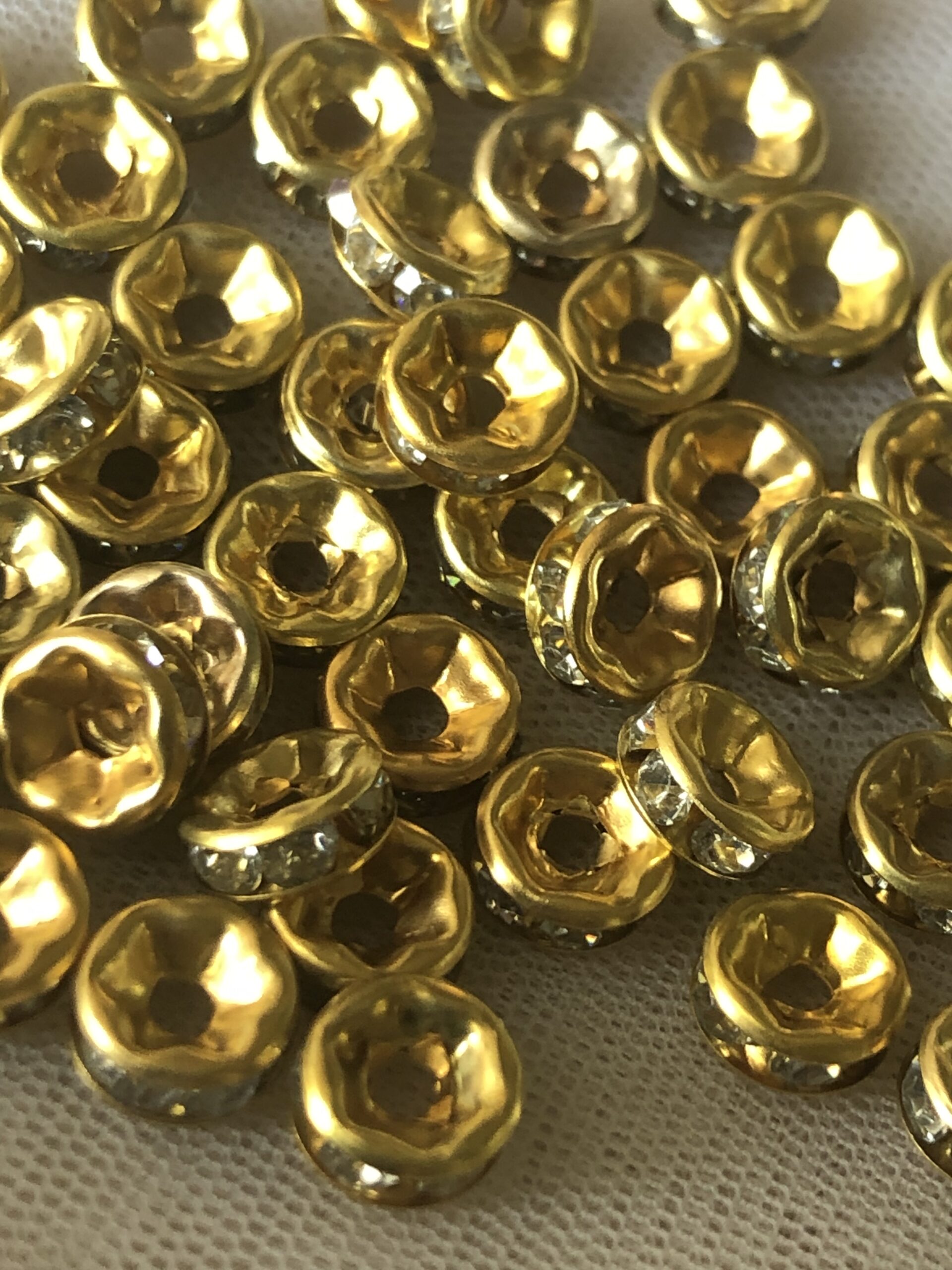 Stone Spacer - Gold & Silver