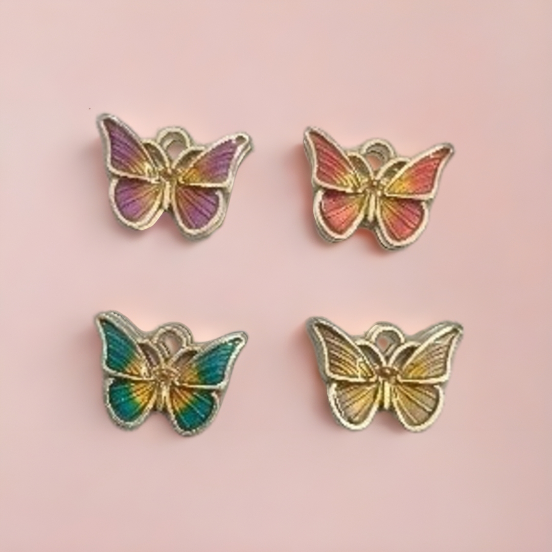 Enamel Butterfly Charms - 2
