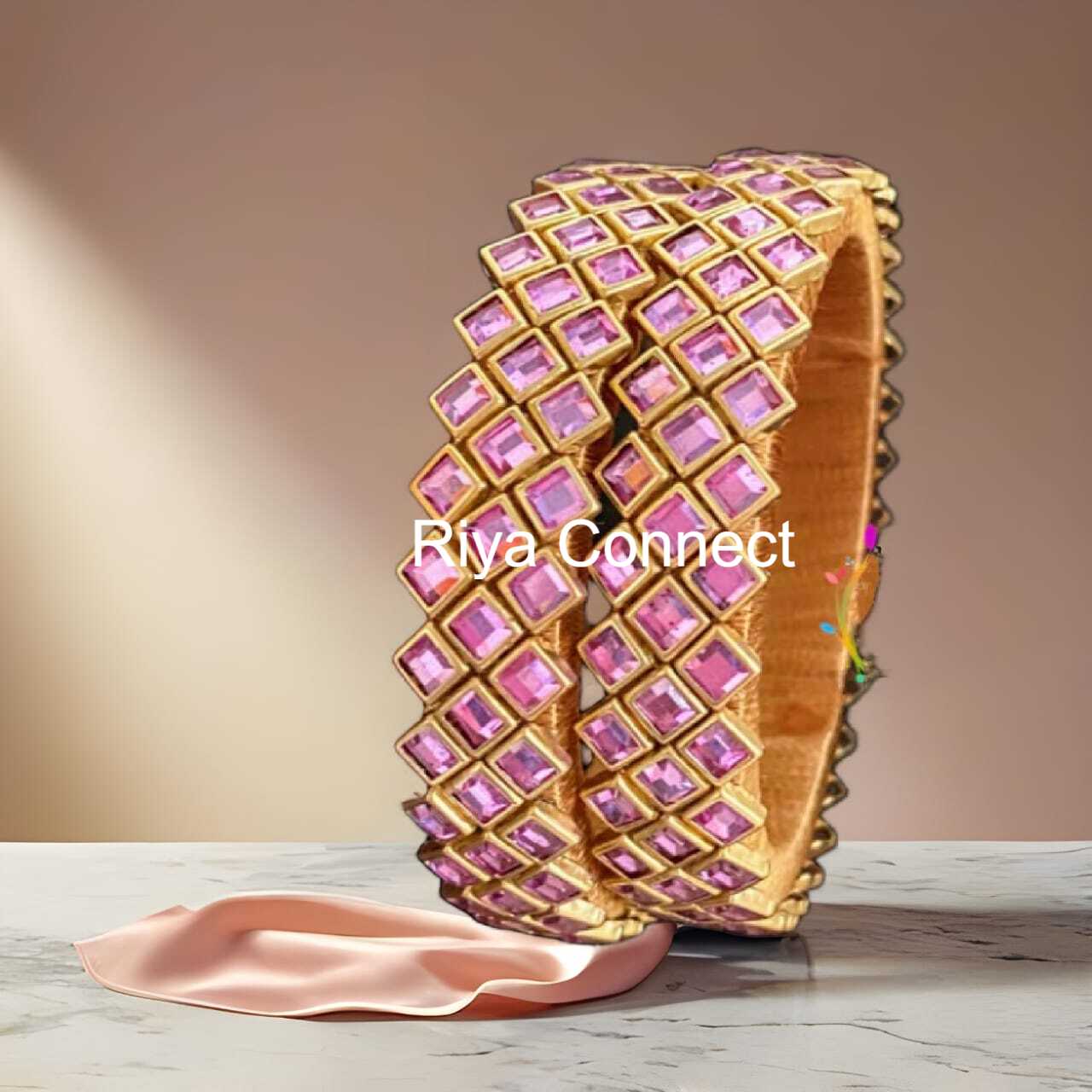 Glossy Kundan Silk Thread Bangles Collection - 2