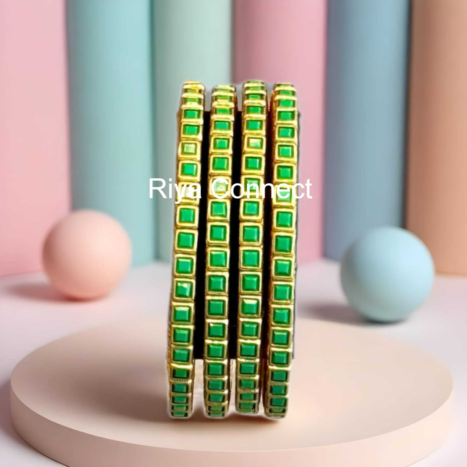 Matte Square Silk Thread Bangle Collection - 01