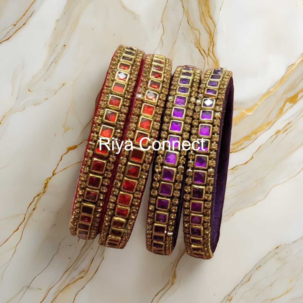 Glossy Kundan Silk Thread Bangles Collection - 3