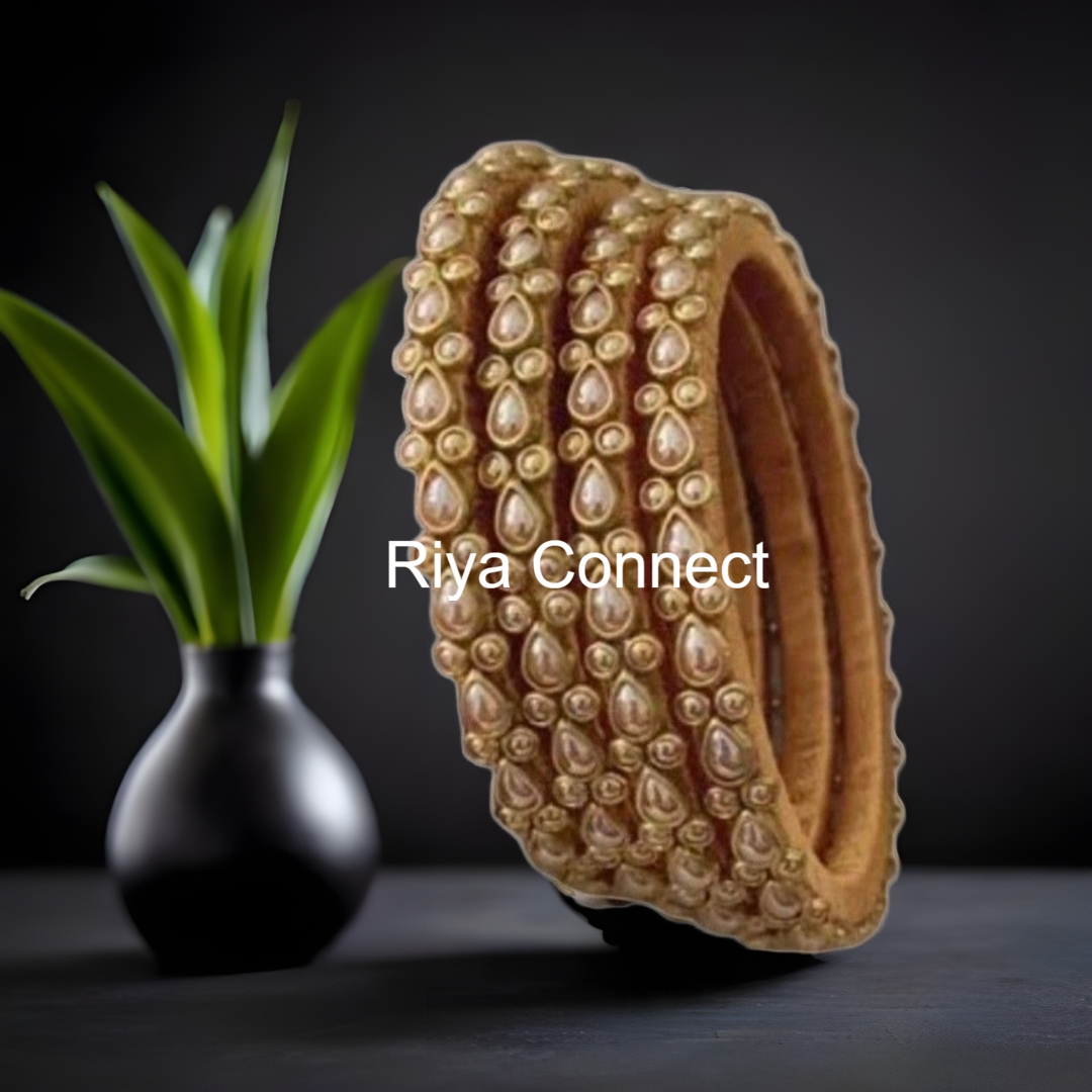 Glossy Drop Silk Thread Bangle Collection - 02