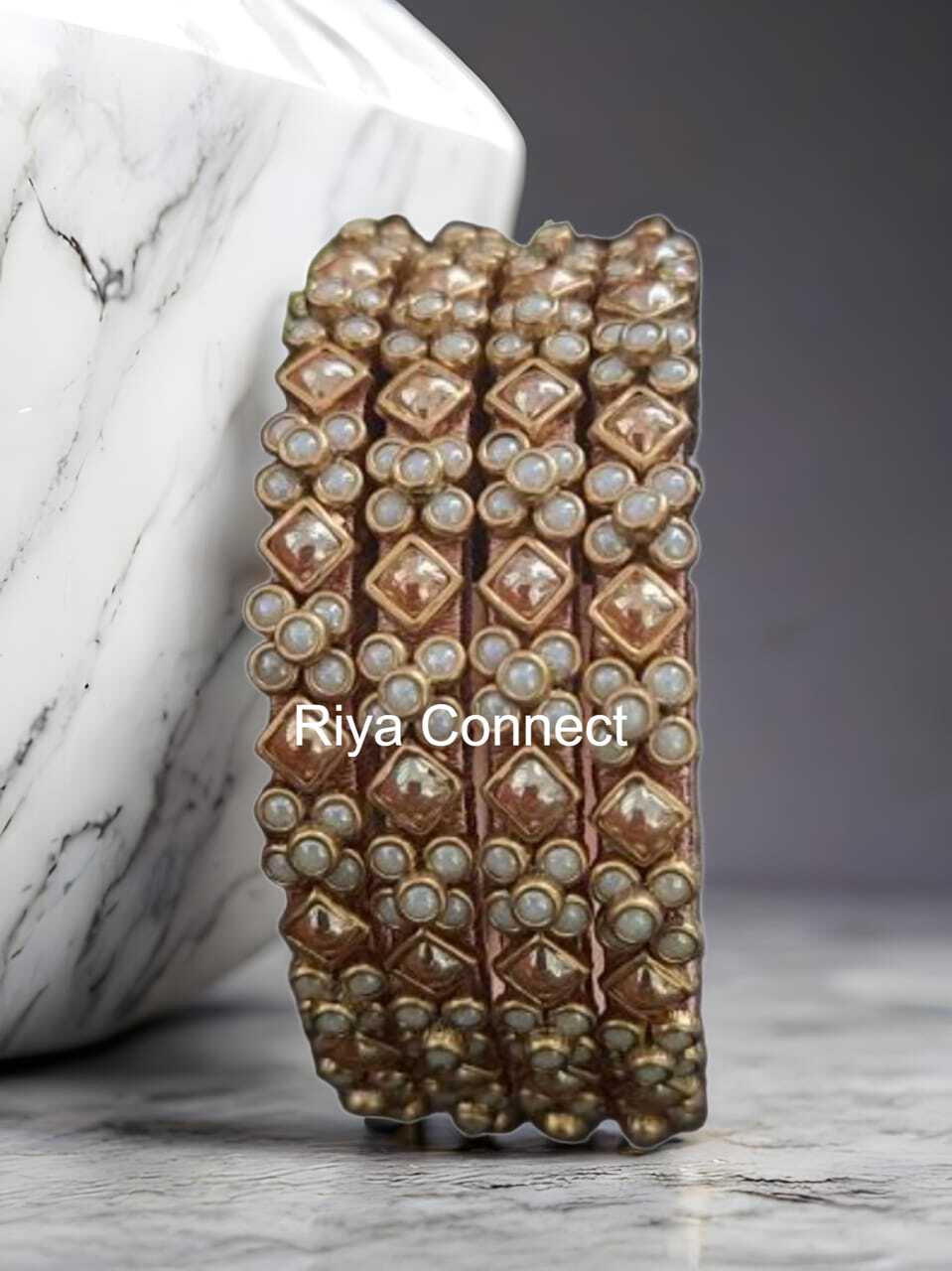 Glossy Square Silk Thread Bangle Collection - 04